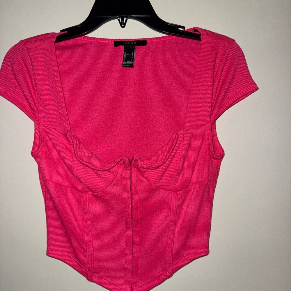 Forever 21 Hot Pink Crop Top